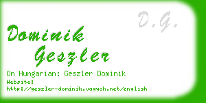 dominik geszler business card